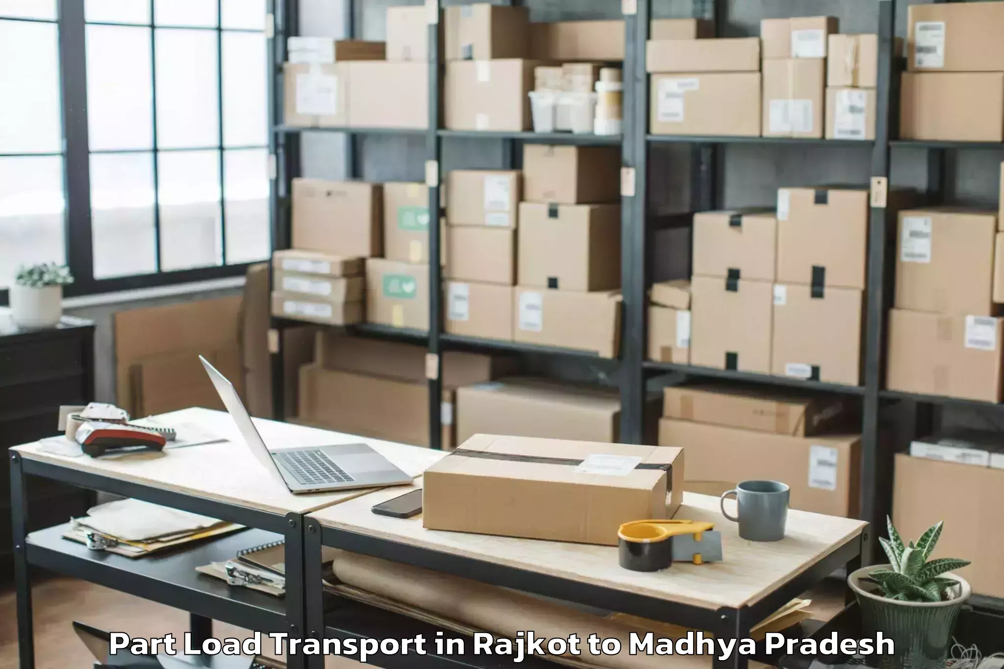 Easy Rajkot to Amanganj Part Load Transport Booking